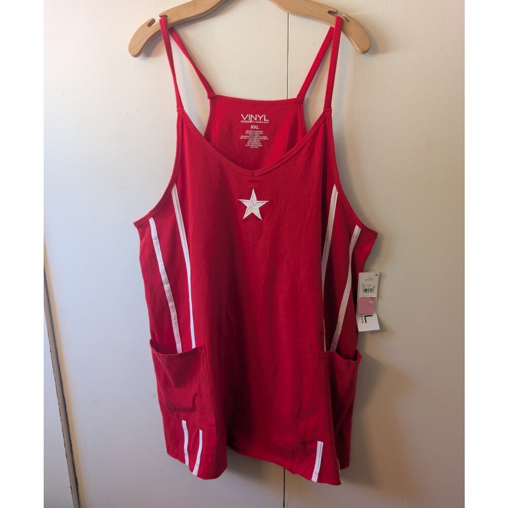 Vinyl Threads Red Spaghetti Strap Dress - Picture 6 of 12